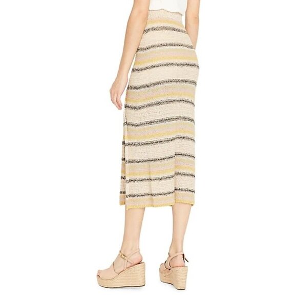 NWT Buffalo David Bitton knit stripe midi skirt with slit, S - Picture 6 of 8